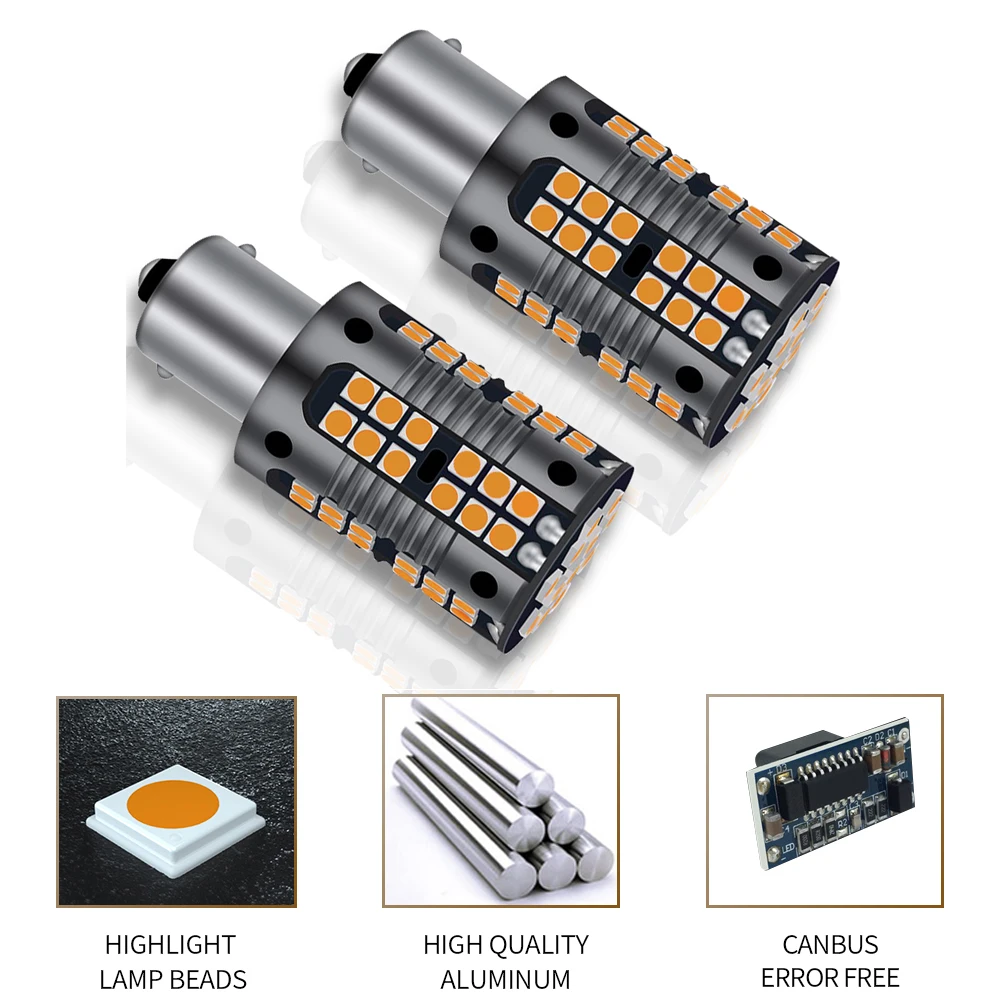 2pcs LED Turn Signal Light Blub Lamp PY21W 7507 BAU15S Canbus For Hyundai Creta Genesis Getz i10 i20 i30 i40 ix35 Solaris | Автомобили и