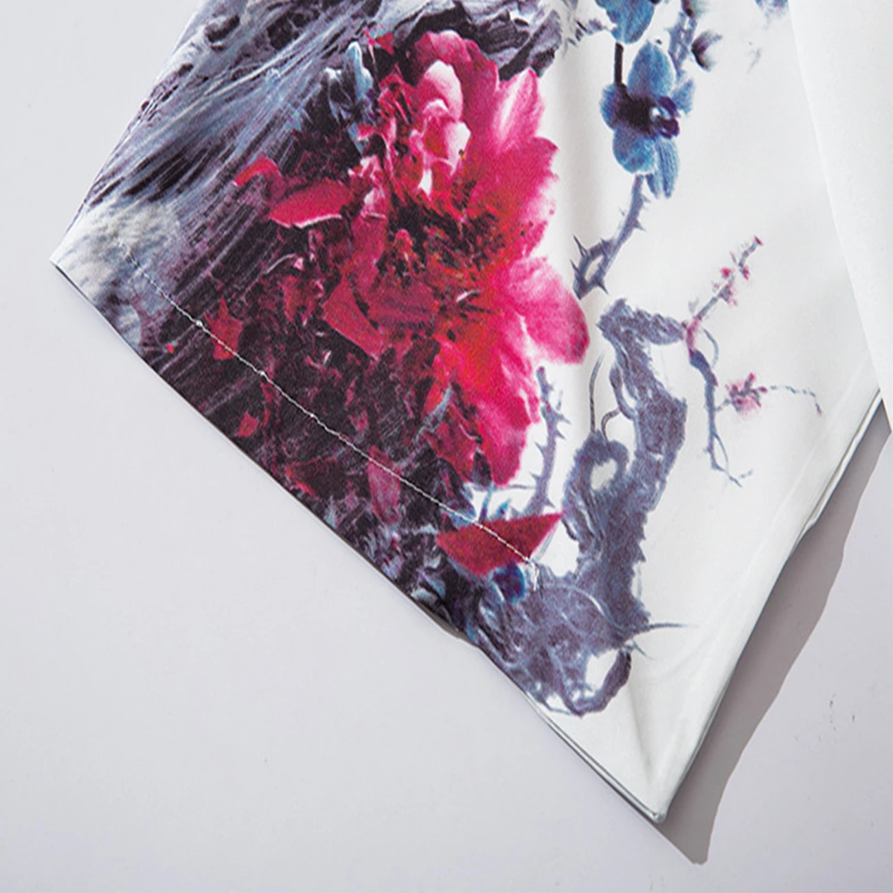 Японское кимоно летняя Свободная рубашка в стиле Харадзюку с принтом белой лисы