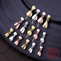 925 sterling silver color findings connector pendant clip buckle clasp diy pendant necklace charm jewelry making accessories