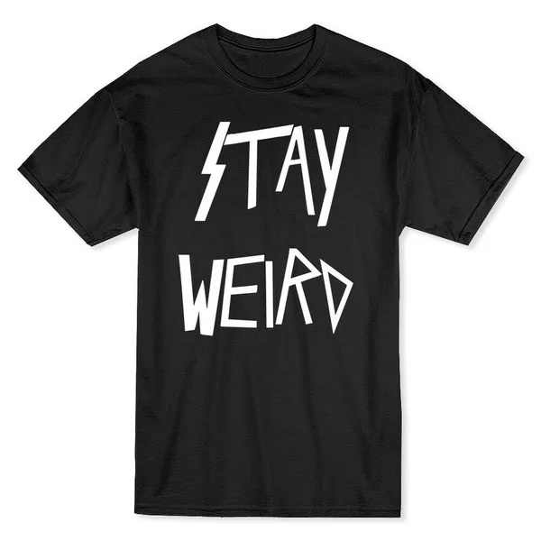 

Stay Weird Metal Style Men's Black T-shirt