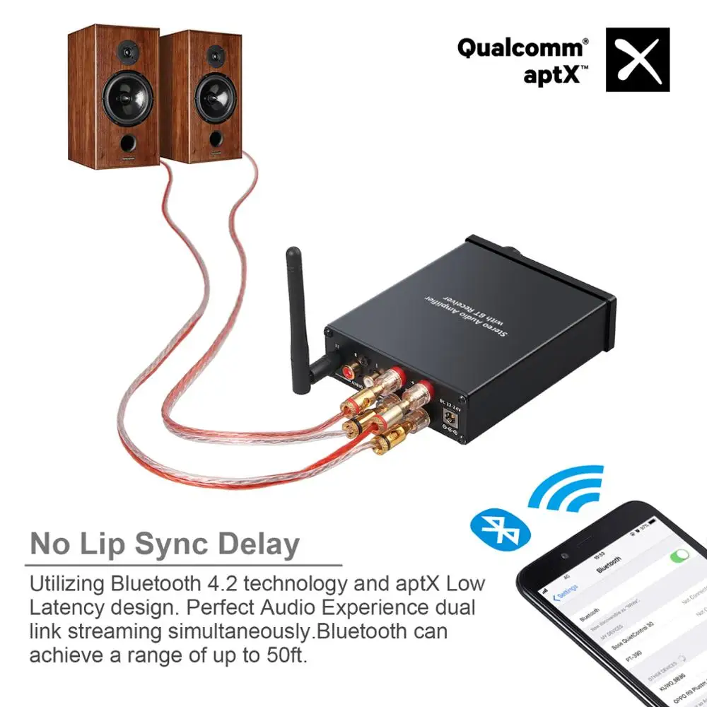 Neoteck 50 Вт + Поддержка APTX Bluetooth усилитель мини Hi Fi класса D интегрированный Amp