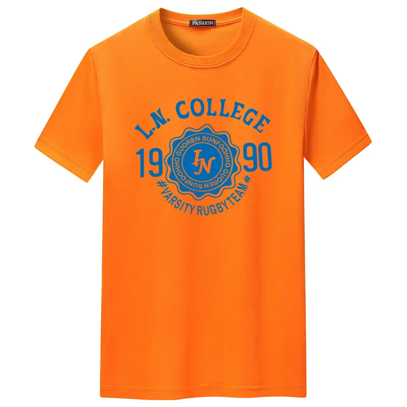 

2021 Summer Korean Simple Letters O-neck Short Sleeved T-shirt Plus Size Loose Thin S-5xl Casual Stretch Men Tops Free Shipping