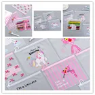 Прозрачная папка для документов с единорогом 1 шт., ПВХ чехол для карандашей, органайзер, принадлежности для школы и офиса