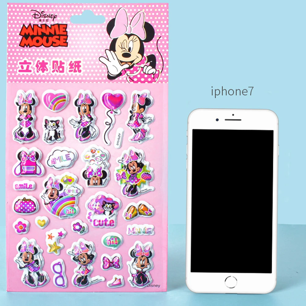 Стикеры Disney с изображением Микки и Минни милые объемные Пузырьковые героями