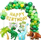 Декоративный фон для мальчиков, воздушный шар в джунглях, воздушные шары-гирлянды динозавров