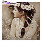 Когда-либо в настоящий момент полный дрель алмазов картина маргаритки для девочек мозаика картина домашний декор аксессуары животных Печать холст Картина Home Decor Wall Art 5L1687