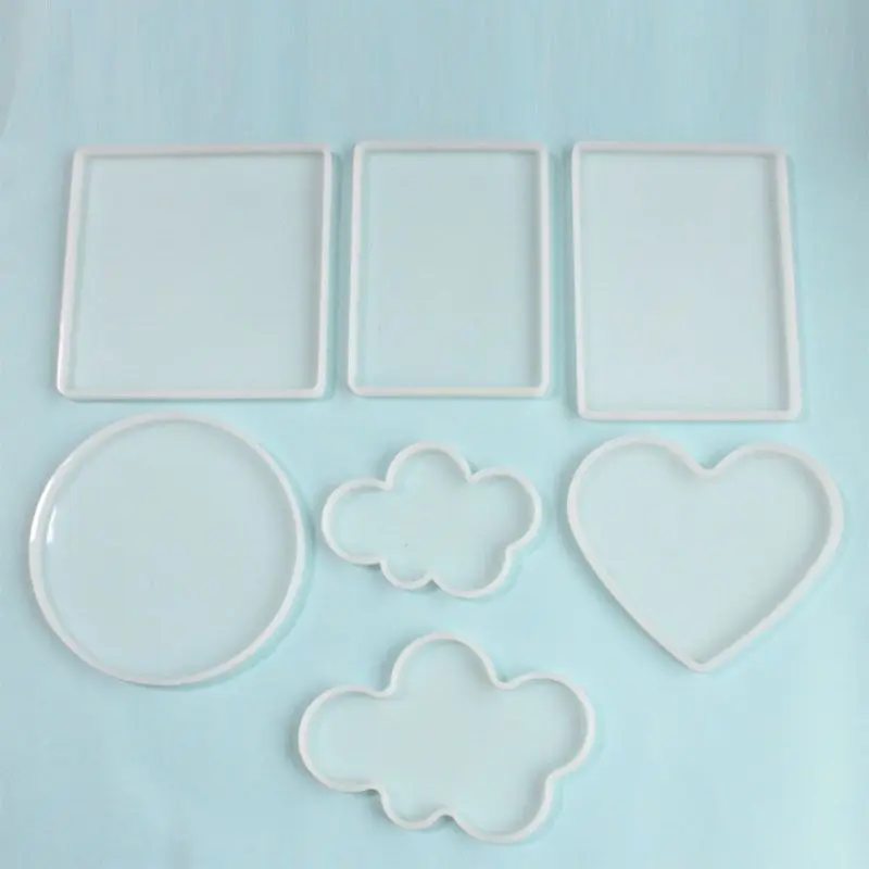 

Free shipping DIY Silicone Resin Molds 7pcs Resin Casting Molds including Different shapes