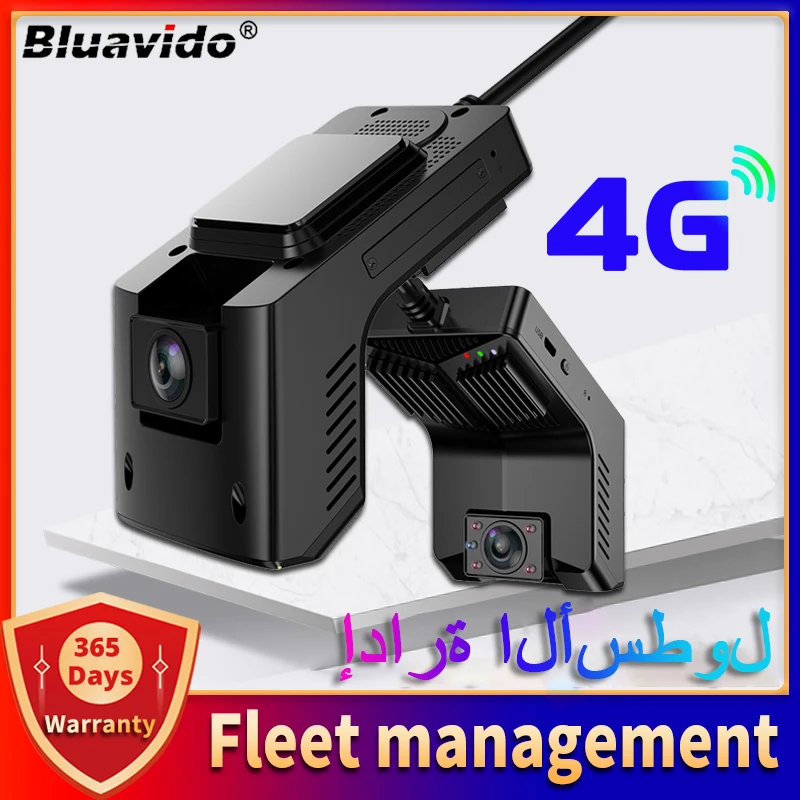 Bluavido 4G Hidden Car Dash Cam FHD 1080P Video Recorder IR Night Vision GPS Logger Dual Camera WiFi Live Monitoring Taxi DVR