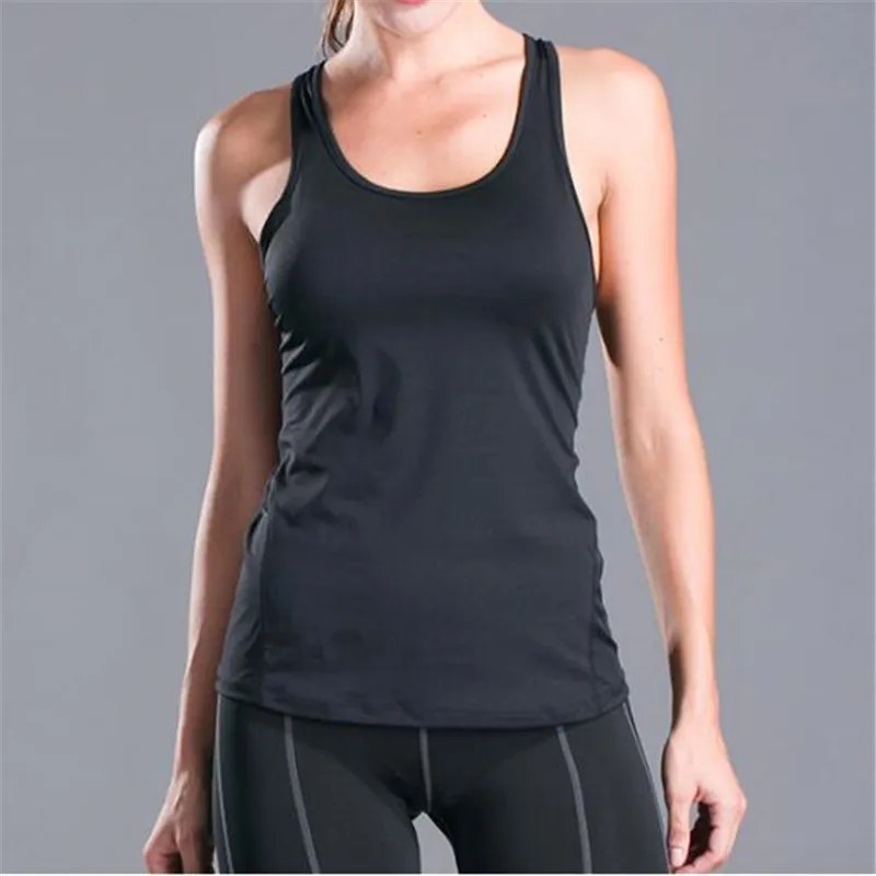

Summer Women Solid Color Tops Tee Running Sleeveless Quick Drying Breathable Chestless Pad Tank Top Sport Female