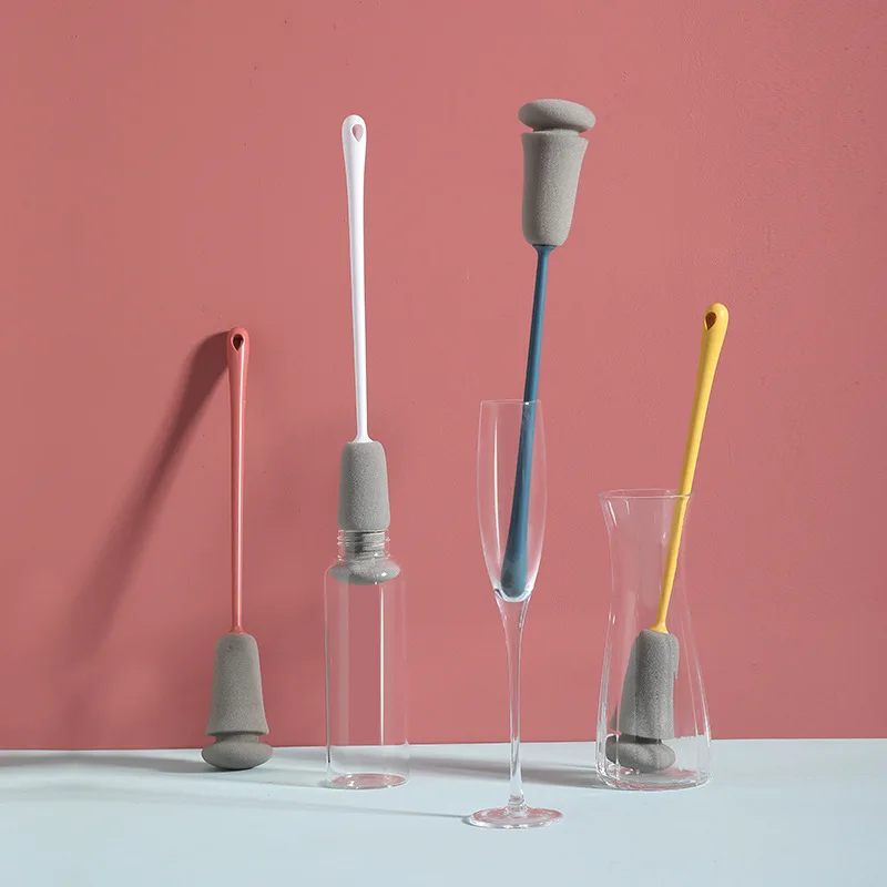 

Cup Scrubber Household Milk Bottle Cleaning Brush Long Handle 360 Degreess Ponge Clean Brush Water Cup Tea Stain Small Brush