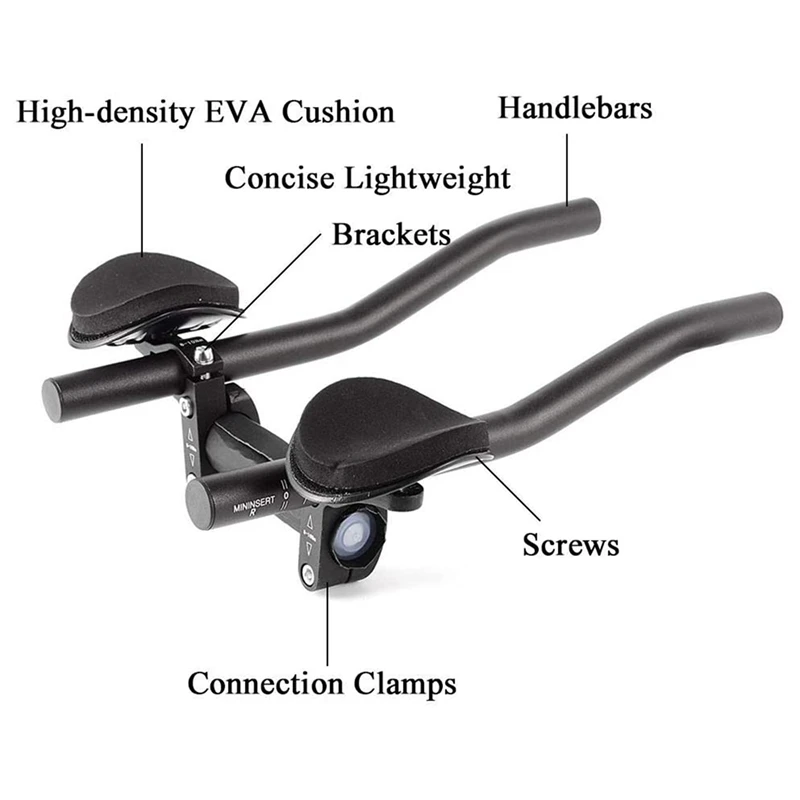 

3 Pcs Bicycle Accessories: 1 Pcs Handlebar Aero Bars Bicycle Rest Handlebar & 2 Pcs Bike Radiator Fin Rotors