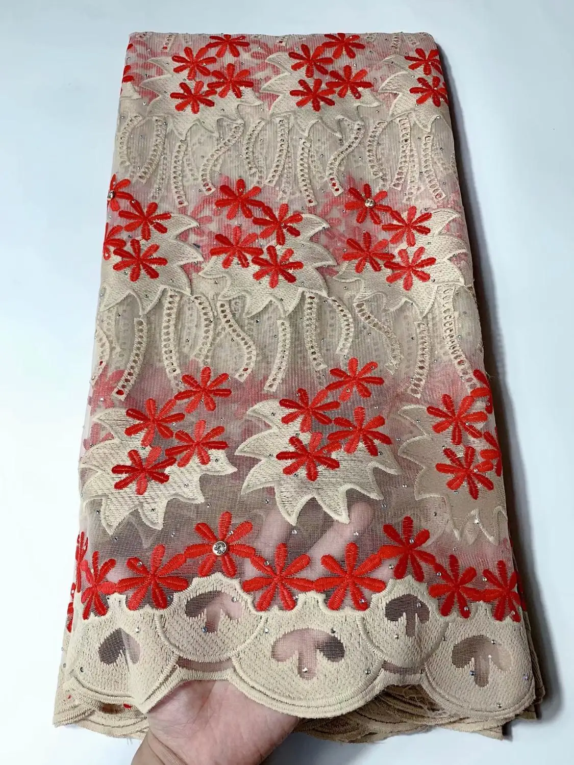 Высокое качество нигерийская молочная шелковая вуаль кружевная ткань Последняя