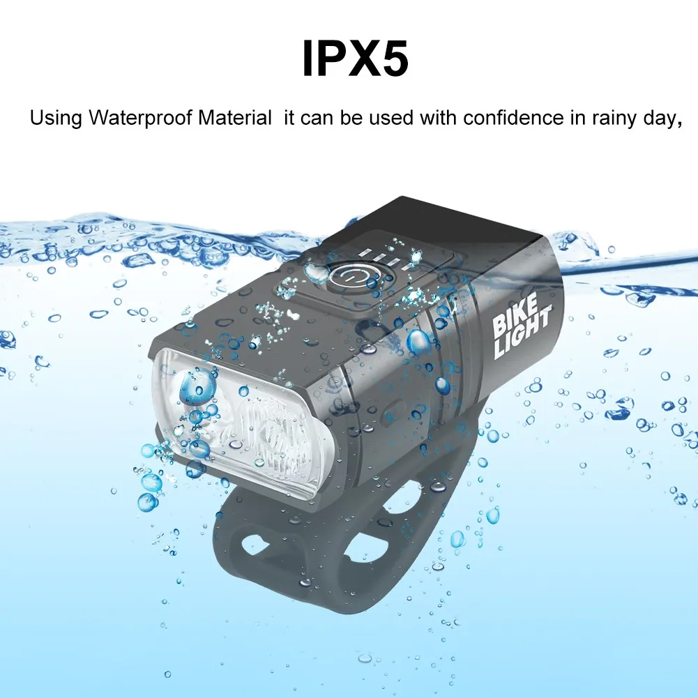 T6 светодиодный велосипедный передний USB Перезаряжаемый горный фонарь 1000 лм