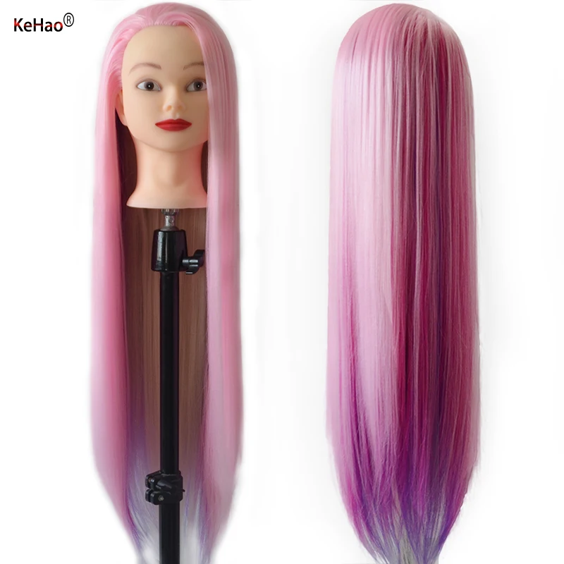 30 дюймов голова куклы тренировка с цветные синтетические волосы для плетения