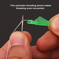 automatic threader diy stitch fish shape needle threader quick needle threading aid plastic sewing machine threading accessory