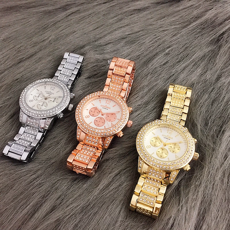 

Contena Brand Watch Women Watches Alloy Steel Fashion Luxury Diamond Watches Unique Designer ladies watches Quartz Wristwatches
