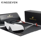 Солнцезащитные очки Мужские KINGSEVEN, черные солнцезащитные очки в алюминиевой оправе с поляризацией, 7716
