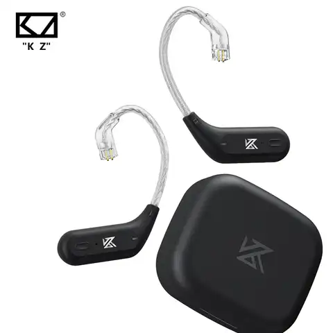 Плотным верхним ворсом KZ AZ09 Bluetooth 5.2 Беспроводной обновления кабель Hi-Fi Беспроводной Ушные крючки с зарядный чехол для плотным верхним ворсо...