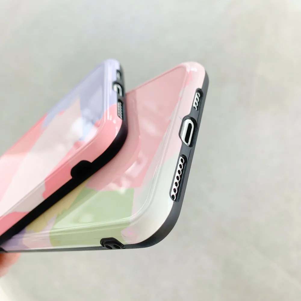 Модные Сращенные чехлы для телефонов iphone 7 8 Plus 11 Pro XR XS Max X Защита объектива камеры