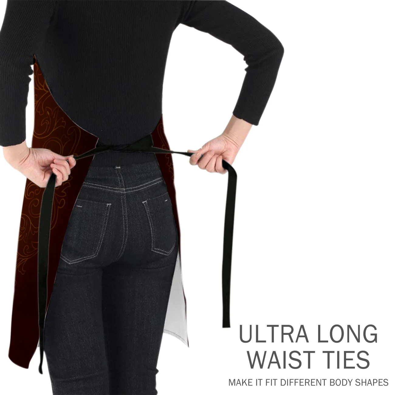 В европейском стиле ретро передник в цветочек для женщин мужчин и детей