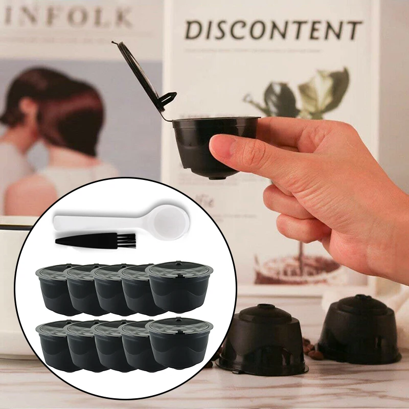 10 шт. пищевой материал многоразовая перезаправляемая кофейная капсула набор