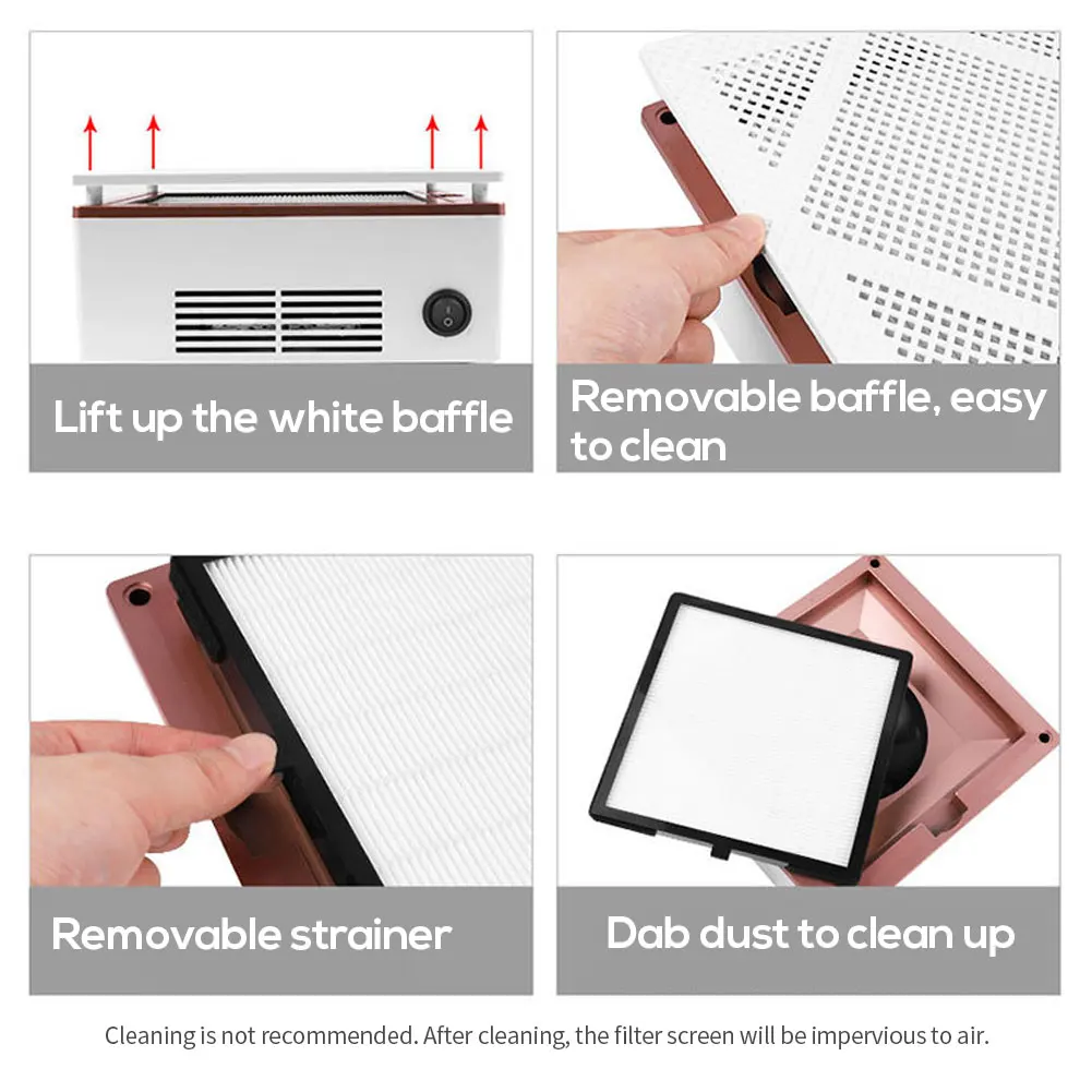 

Manicure Suction Nail Dust Collector Strong Power Nail Dust Collector Machine Low Noise Nail Vacuum Cleaner Extractor Fan