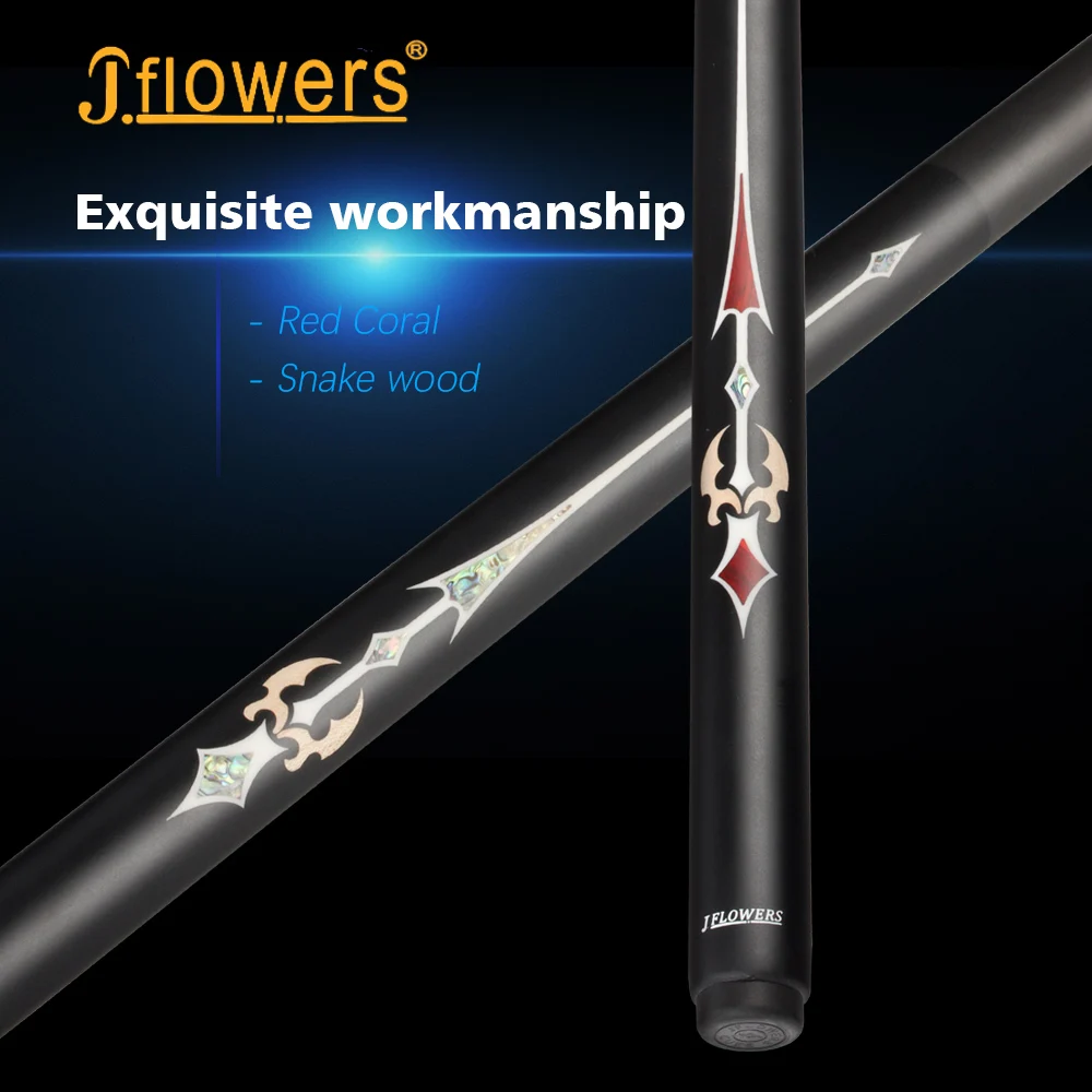 

Jflowers Billiard Snooker One Piece Cue Carbon Fiber Shaft 10-10.2mm Black Technology Billiard Cue With Extension Single Cue