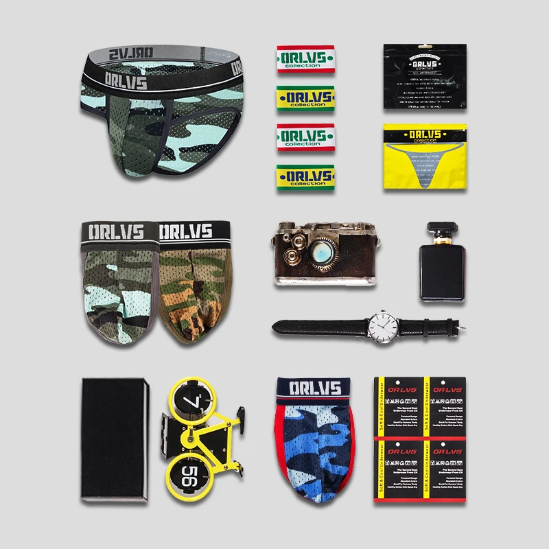 Камуфляжное сексуальное нижнее белье мужские сетчатые трусы Cueca Masculina U Pouch OR187| |