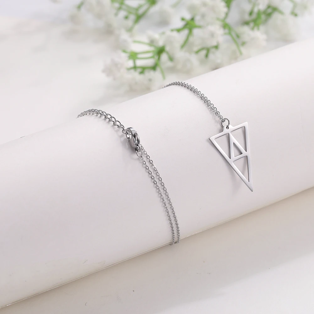 Skyrim классический треугольный геометрический кулон ожерелье из нержавеющей