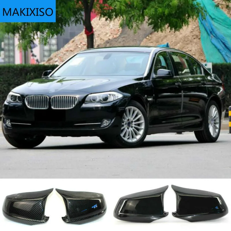 

NEW For BMW 5 Series F10 F11 F18 Pre-Lci 2010 - 2013 RearView Mirror Case Cover Carbon fiber pattern Black Cover