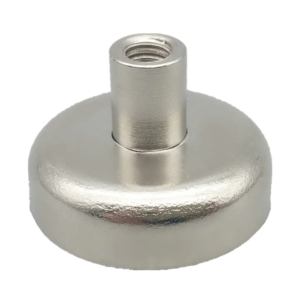 

Mounting Magnet Dia. 25mm Magnet Cups with Female Thread 22kg Pulling NdFeB Permanent Powerful Magnets for Iron Picking Up 12pcs