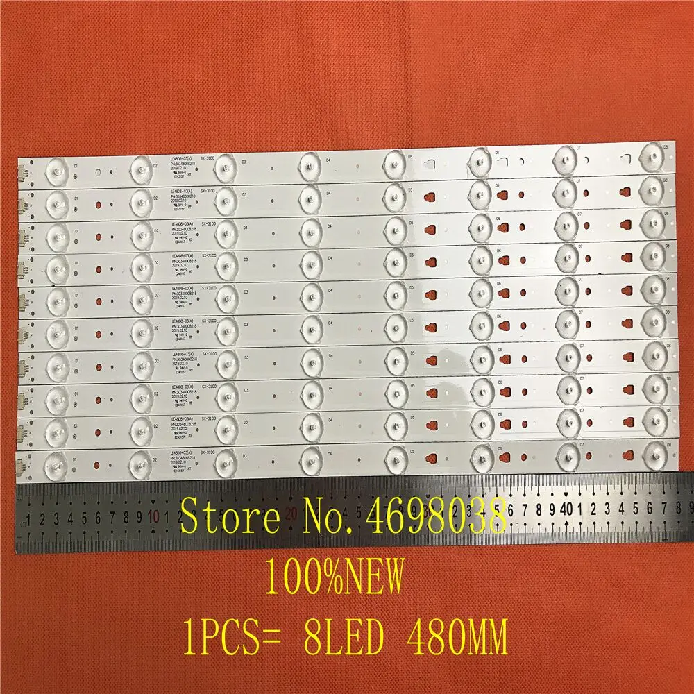 10 шт. светодиодный подсветка полосы 8 лампа для Hai er LE48G520N LS48H310G светильник бар