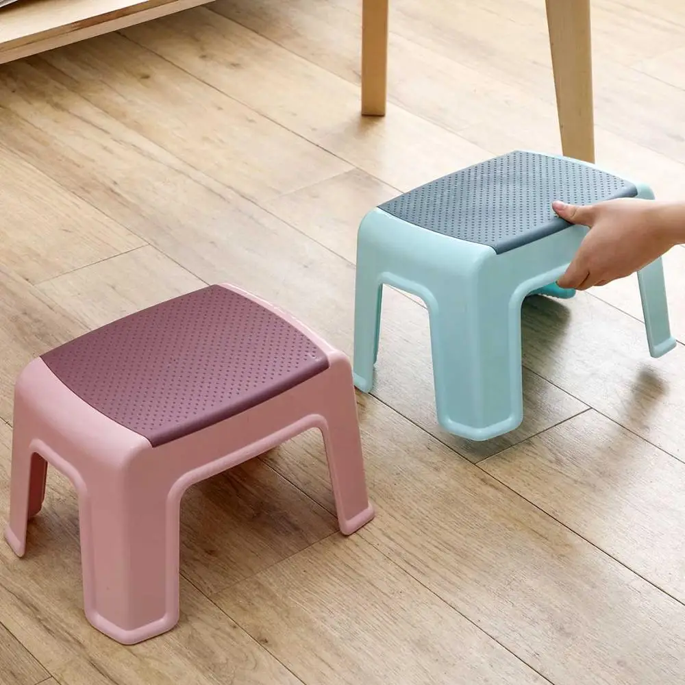 

Household Plastic Small Stool Living Room Non-slip Bath Bench Children Step Stool Changing Shoes Stools Kids Furniture Ottoman