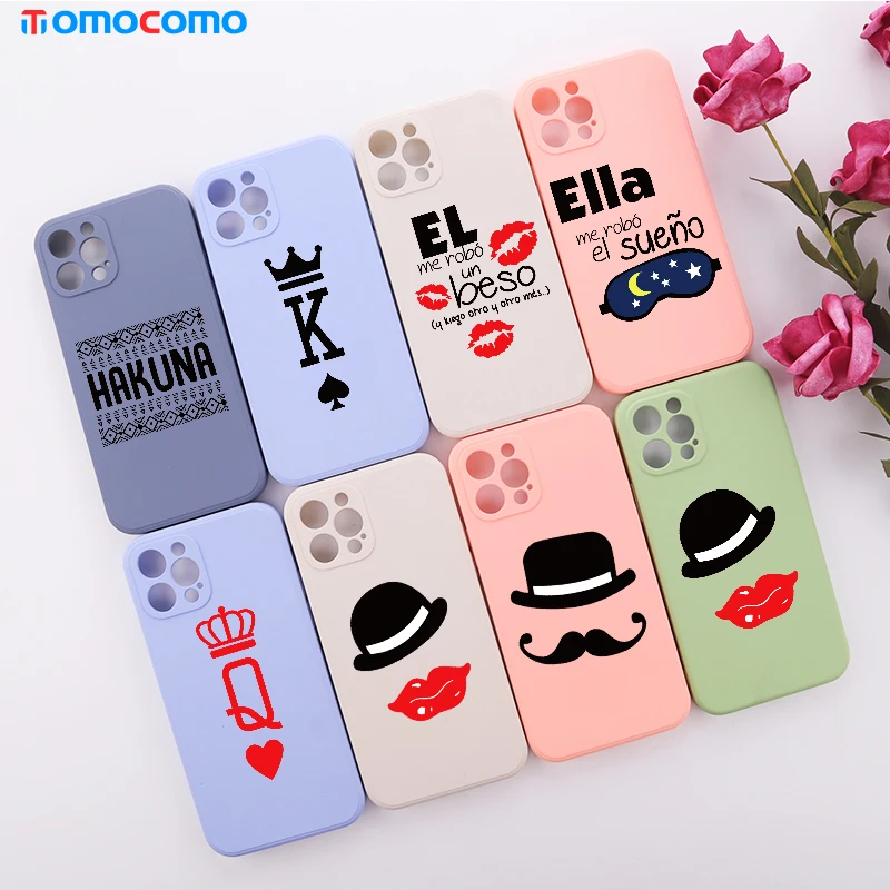 

Colorful Funny Mustache Poker Phone Cover For iPhone 11 12 Pro Max Mini XS XR X 7 8P Shockproof Liquid Silicon Phone Case Funda
