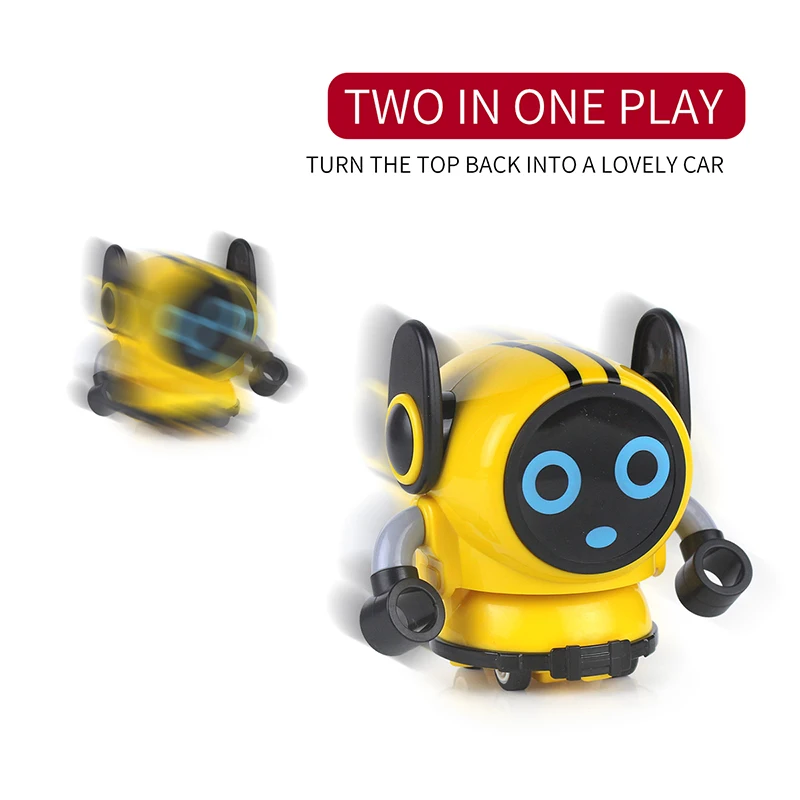 Обучающая игрушка робот вращающийся верх боевой гироскоп тяговый автомобиль в