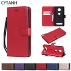 Чехол для coque Moto G8 Plus P40 Power One Action Macro E6 Plus E7 Z4 Play, роскошный однотонный флип-кошелек из искусственной кожи в деловом стиле