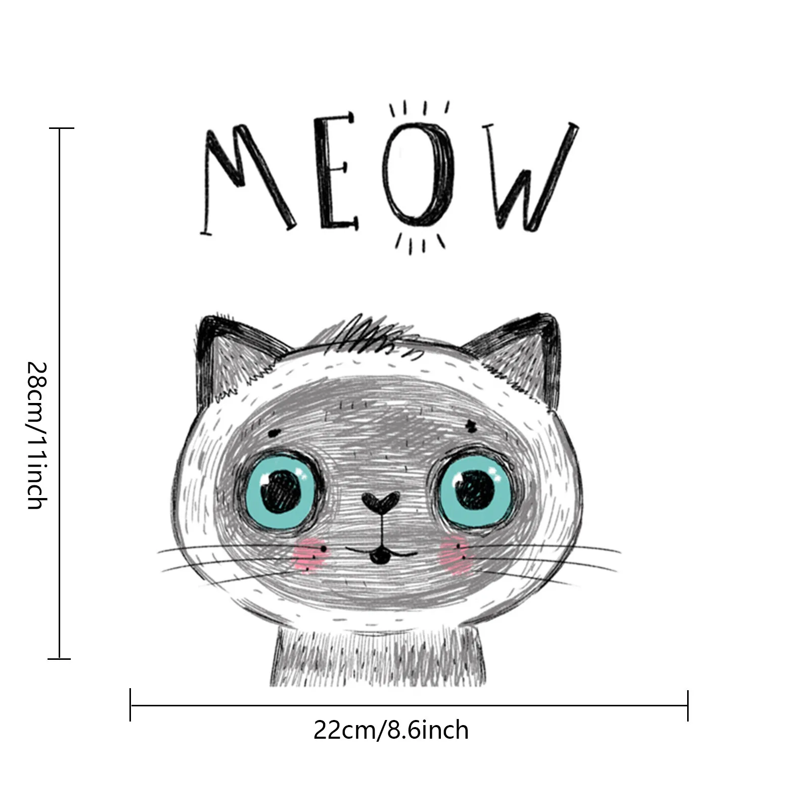 Наклейка на унитаз с милым котом домашнее украшение сделай сам забавные