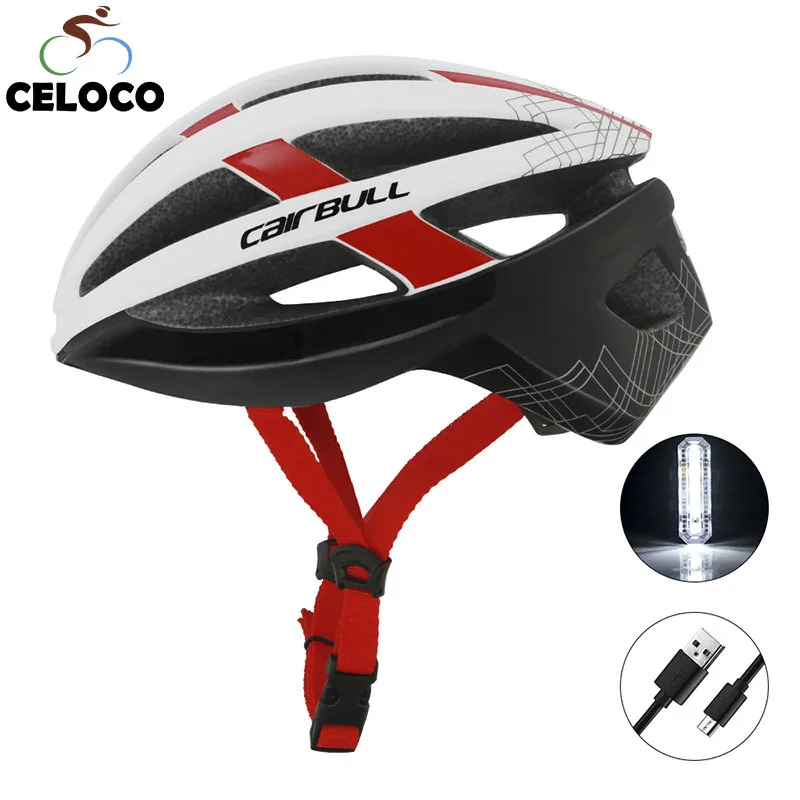 

CAIRBULL VISTA 2021 Road MTB Bike Riding Helmet With USB Charging Warning Tail Light Cascos Ciclismo