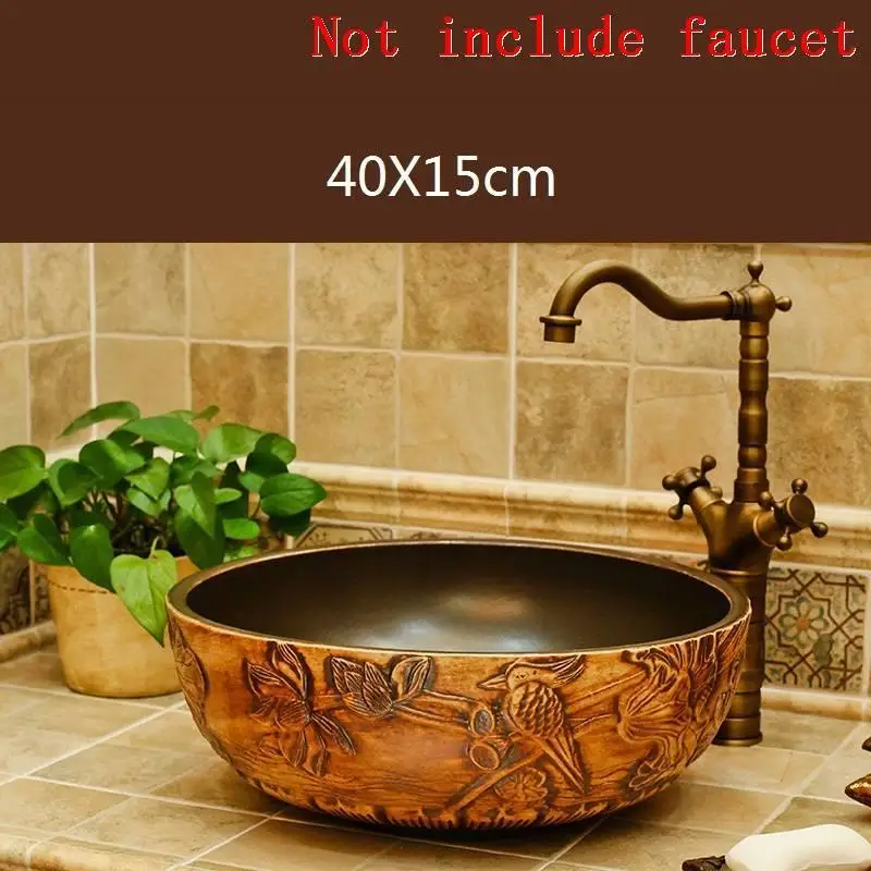 Number 8 Cuba Para De Mano Umywalka Nablatowa судно Lavandino Bagno Waschtisch туалетный столик Lavabo Pia Banheiro Ванная раковина умывальник - Цвет: Number 8