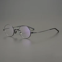 japanese oval hand made titanium frame men glasses for women small eyewear myopia eyeglasses ultralight gafas spectacles oculos