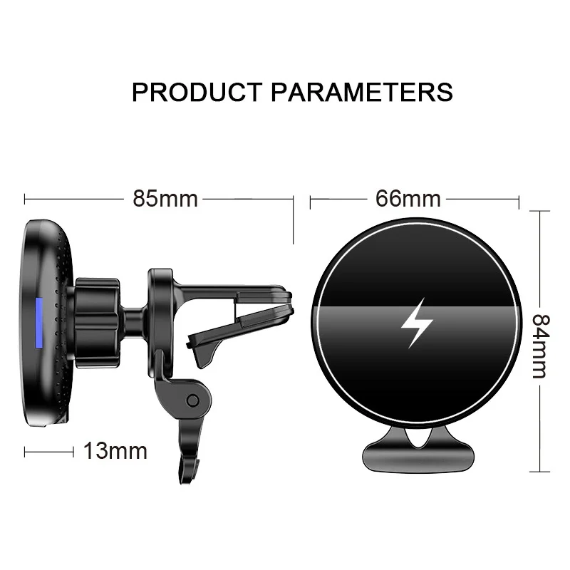 

15W Magnetic Car Charger Wireless Car Charger for iPhone 12 Pro Mini Max Fast Charge Airvent Mount Magsafing Car Phone Holder