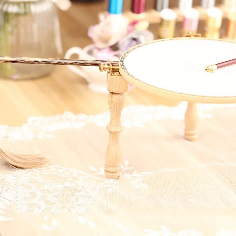 Pаспродажа Рамка для французской вышивки Настольный кронштейн для вышивки из массива дерева домашняя вышивка крестиком портативная вышивка