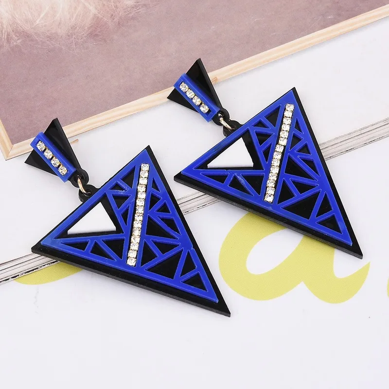 Африканские модные женские ювелирные изделия в уличном стиле треугольные серьги