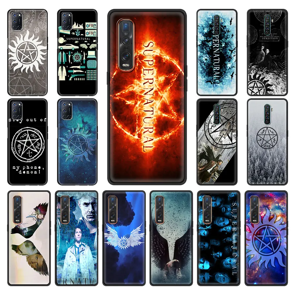 

Supernatural logo Soft Cover for Oppo A52 A9 2020 Find X2 X3 Lite Ace Reno 3 4 5 F11 Pro 5G A53 F15 A73 A7 TPU Phone Case Capa