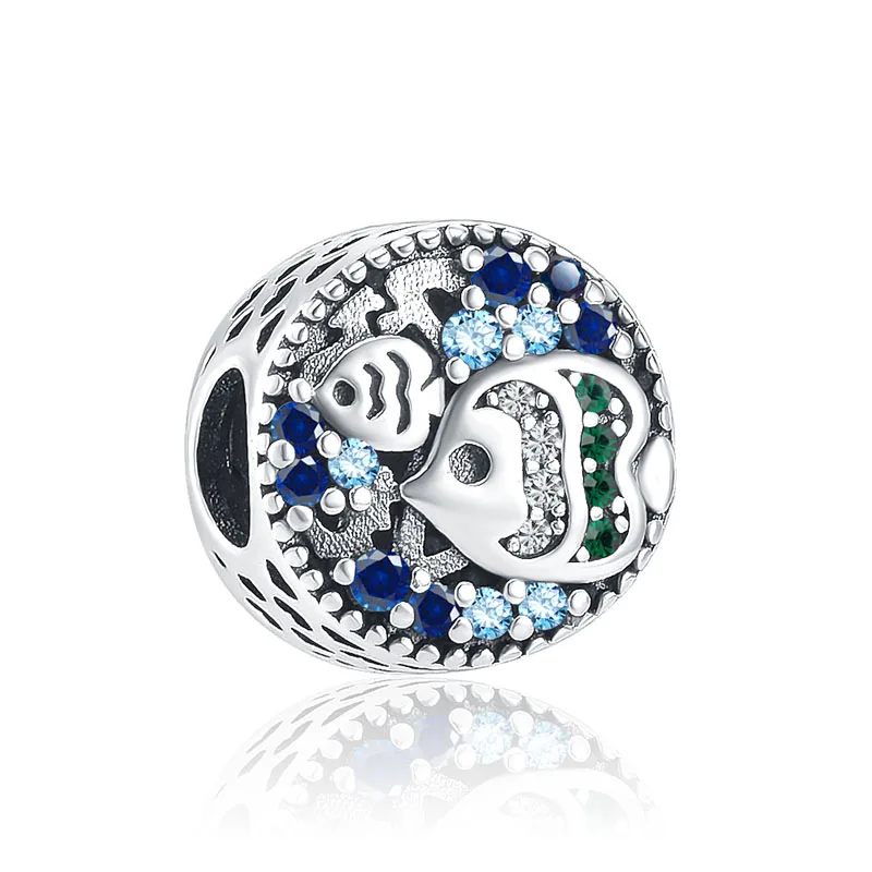 Бусина-Шарм Чайка для браслета серебристого цвета | Украшения и аксессуары