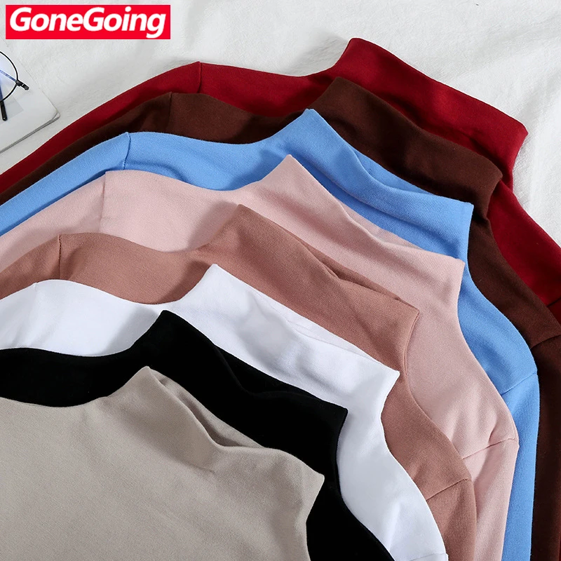 

Женская однотонная Водолазка с длинным рукавом, свободного покроя