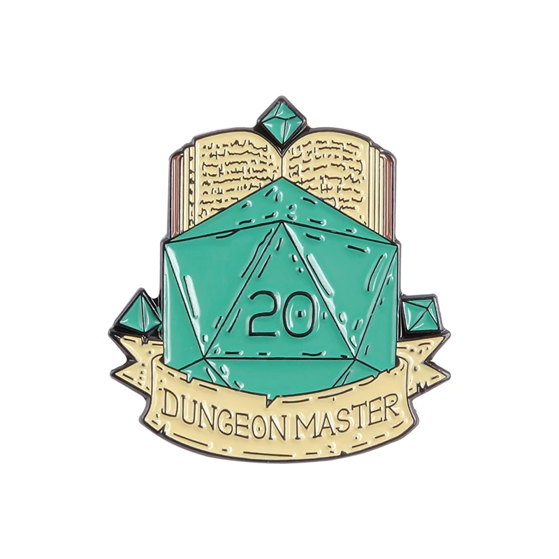 Misadventure ждёт Twenty цатисторонний штамп РГП D& D Подземелья и Драконы значок Dungeon Master D20 Настольный игровой эмалевые броши, булавки - Окраска металла: 3