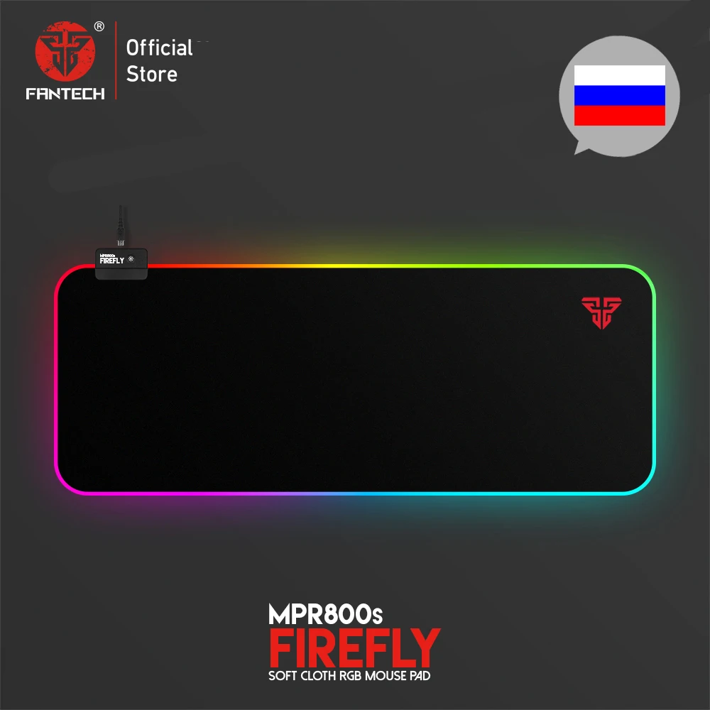 FANTECH MPR800S RGB коврик для мыши игровой коврик для мыши 800x30x0,03 см USB Коврик для мыши ультра-гладкая тканевая поверхность с фиксирующей кромкой для геймера