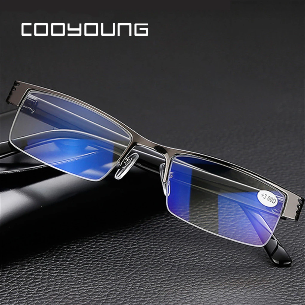 Очки для чтения с синей пленкой из титанового сплава диоптриями + 1 00 50 2 3 4