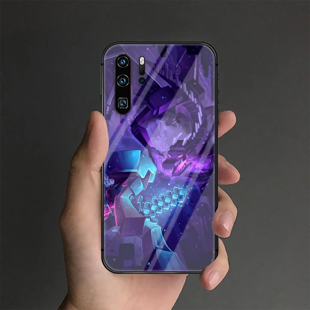 

Mini World Sandbox Game Phone Tempered Glass Case Cover For Huawei P Nova Mate 5T 20 30 40 Pro Lite Smart 2019 2021 Tpu Fashion
